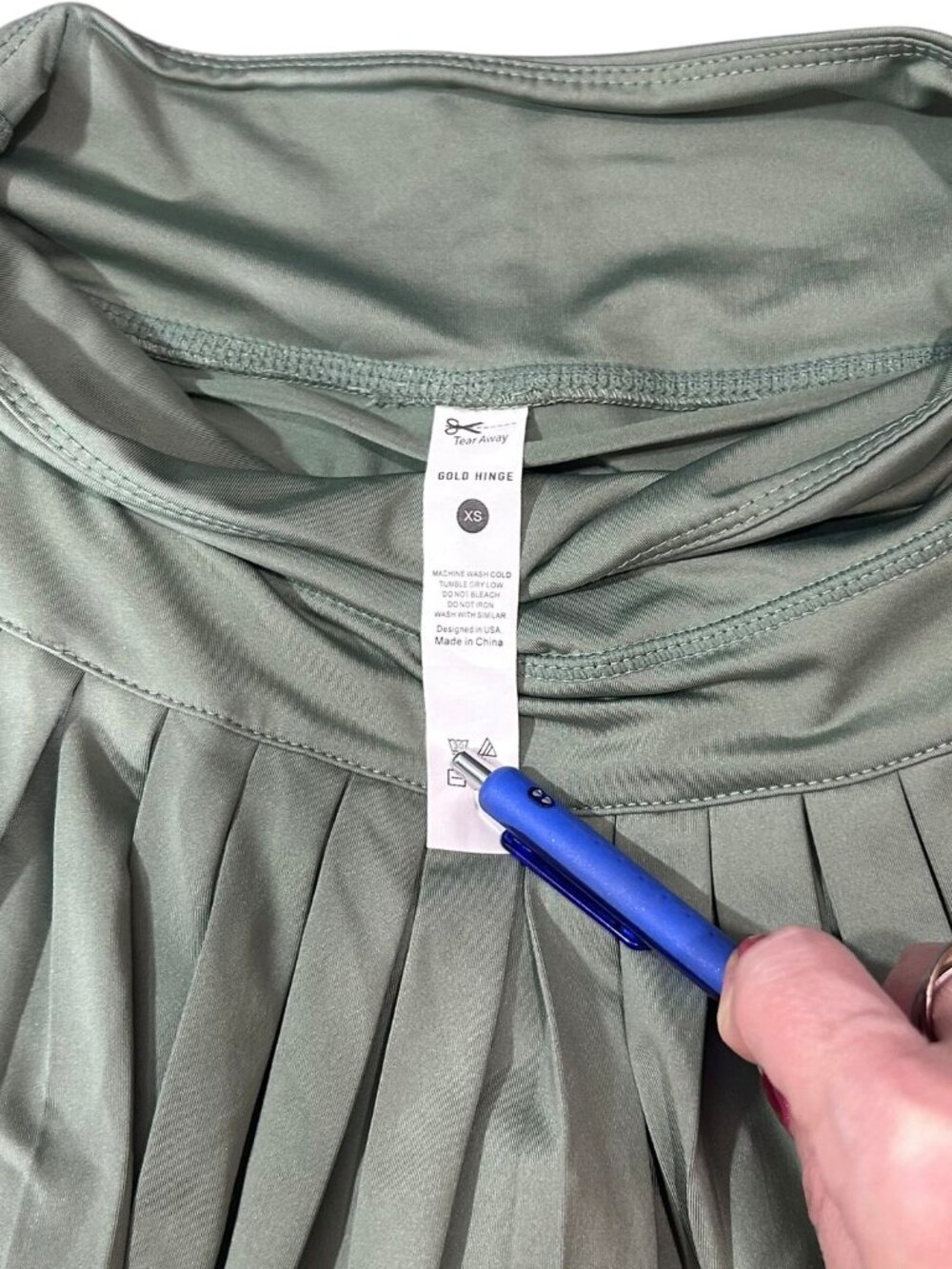 Gold Hinge Tennis Skort Bundle XS Pink Green Pleated Athletic Skirts 2pc - Picture 8 of 9